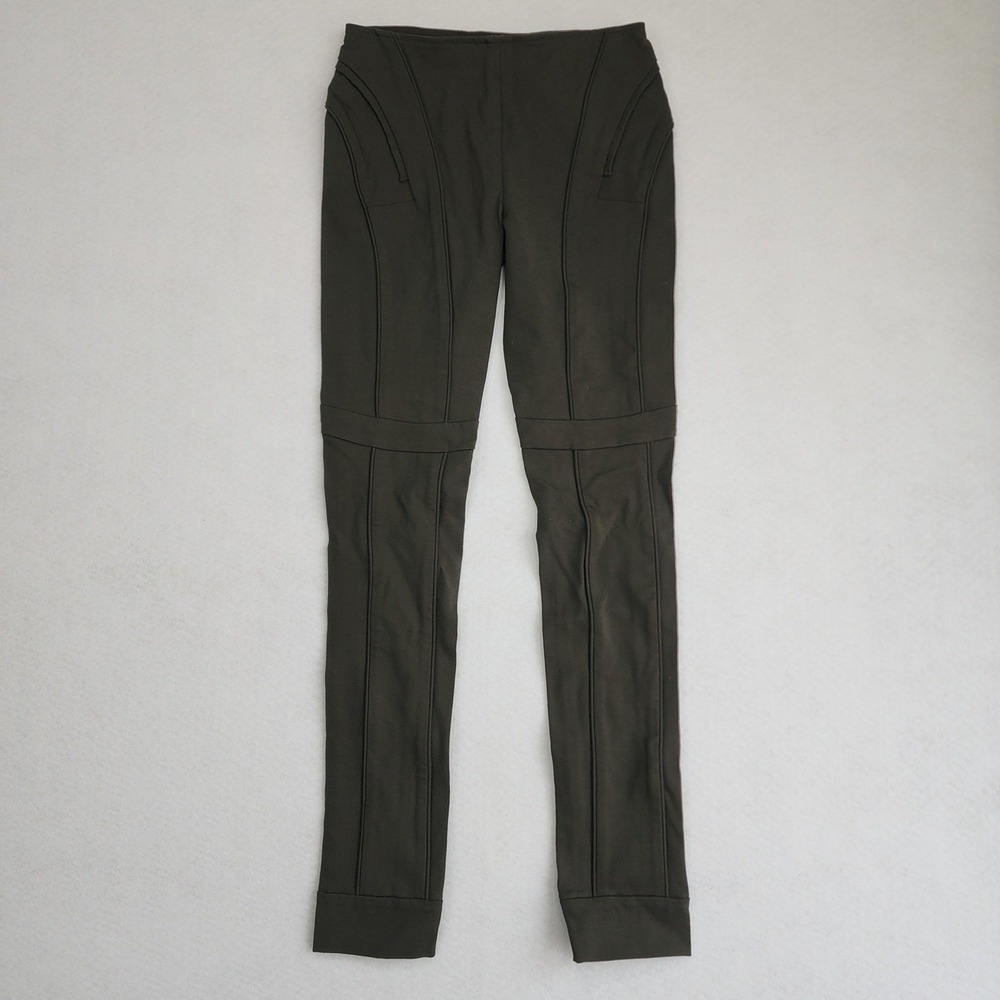 L.A.M.B Gwen Stefani Y2K Pants Women's XS Dark Olive Green Moto Casual Mid Rise